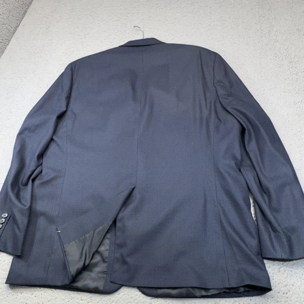 Ralph Lauren Blazer Mens 46R Blue Check 2 Button Stretch Travel LRL Sport Coat